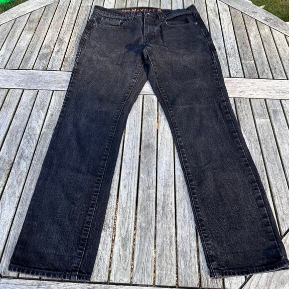 Urban Pipeline Mens Jeans 33x30 Black Denim Max Flex Slim Straight Stretch Pants - Picture 1 of 8